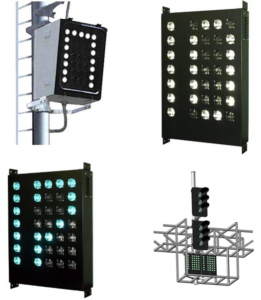 Примеры маршрутных световых указателей
